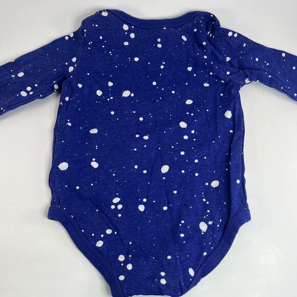 Nike Baby Set Blue Fleece Joggers & Long Sleeve Bodysuit White Logo Size 0–6 Mon - Picture 5 of 10